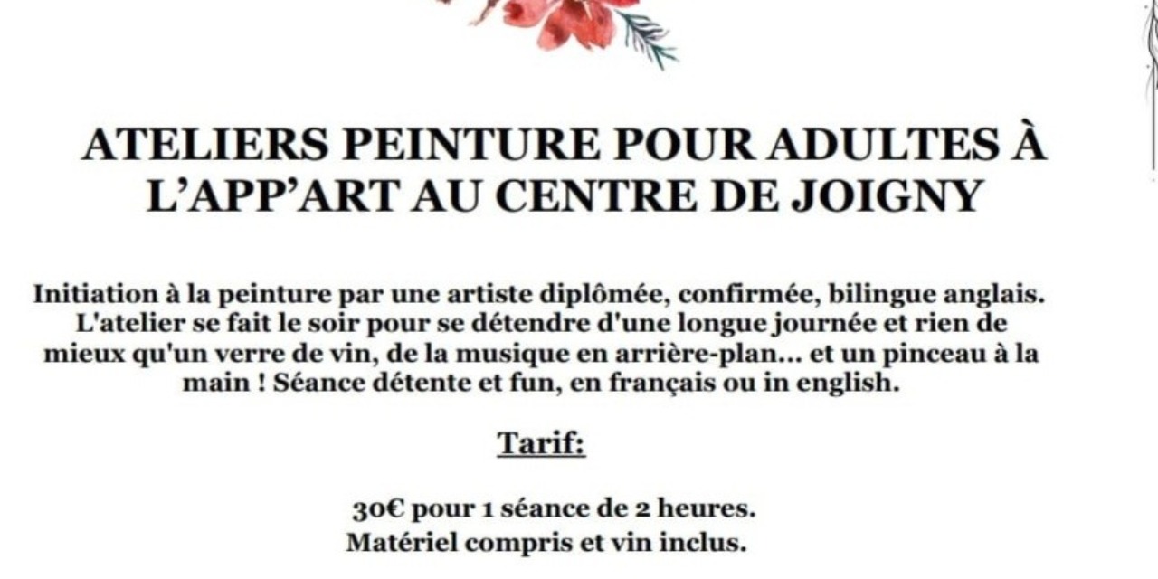 🎨Atelier peinture pour adultes