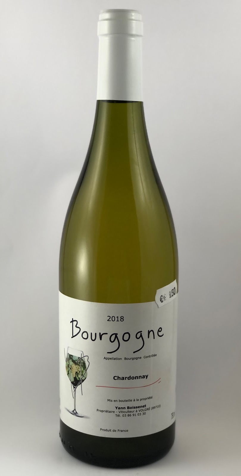 Vin blanc Yann Boissenet Bourgogne Chardonnay ABC – 13% - 750 ml