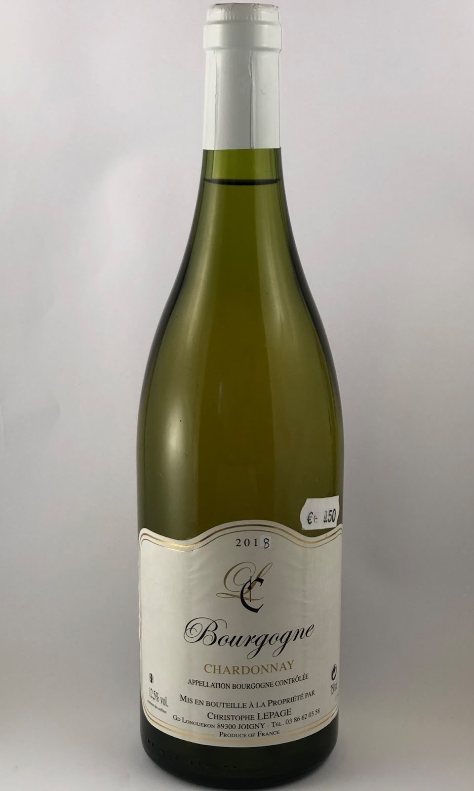 Vin blanc Christophe Lepage Bourgogne Chardonnay ABC – 12.5% - 750 ml