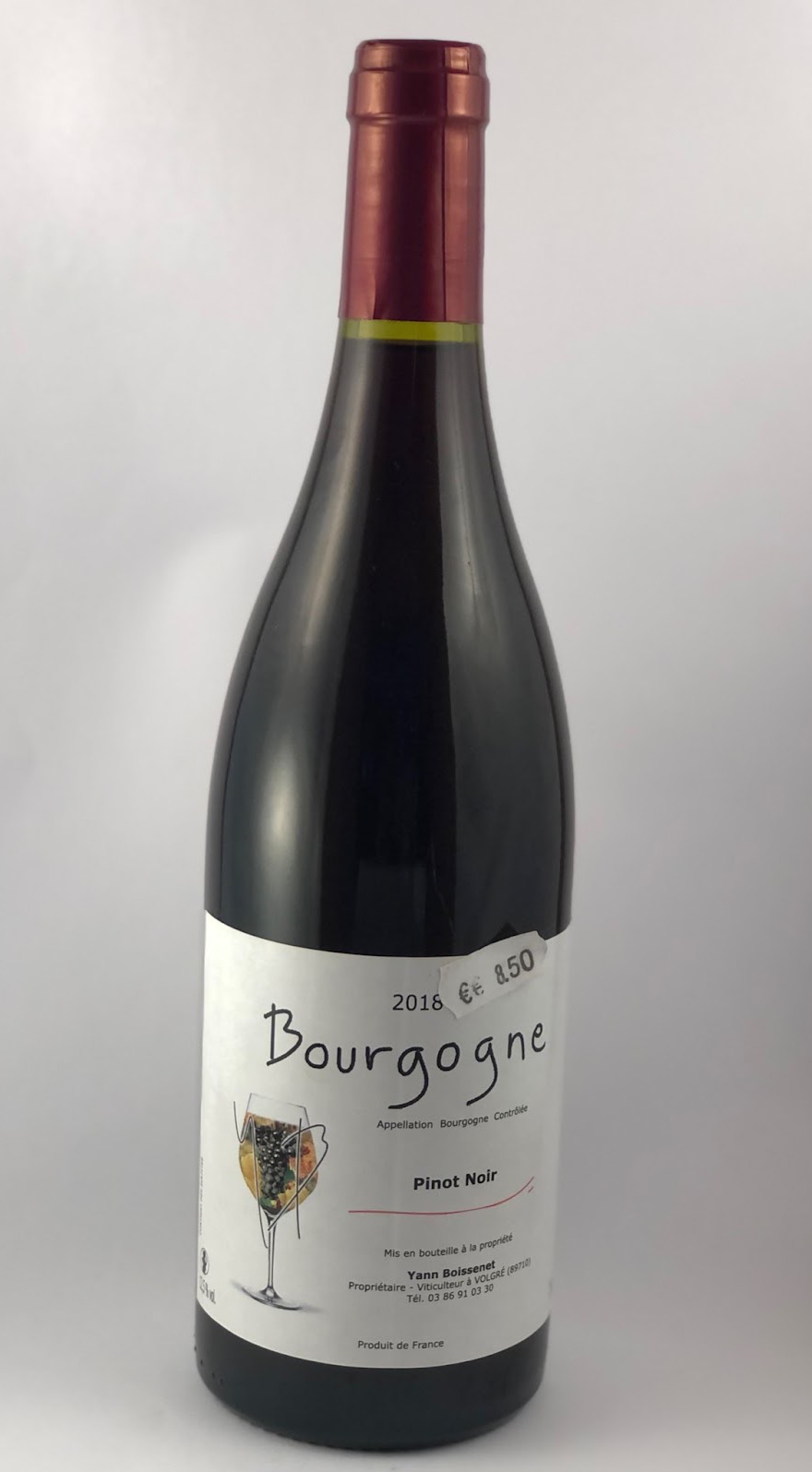 Vin rouge Yann Boissenet Bourgogne Pinot noir ABC – 12.5% - 750 ml