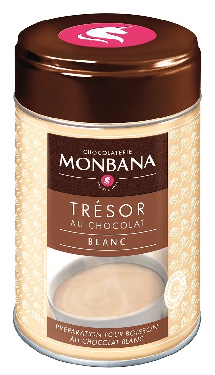 Chocolat en poudre aromatisé "Trésor Blanc"Monbana - 200 g