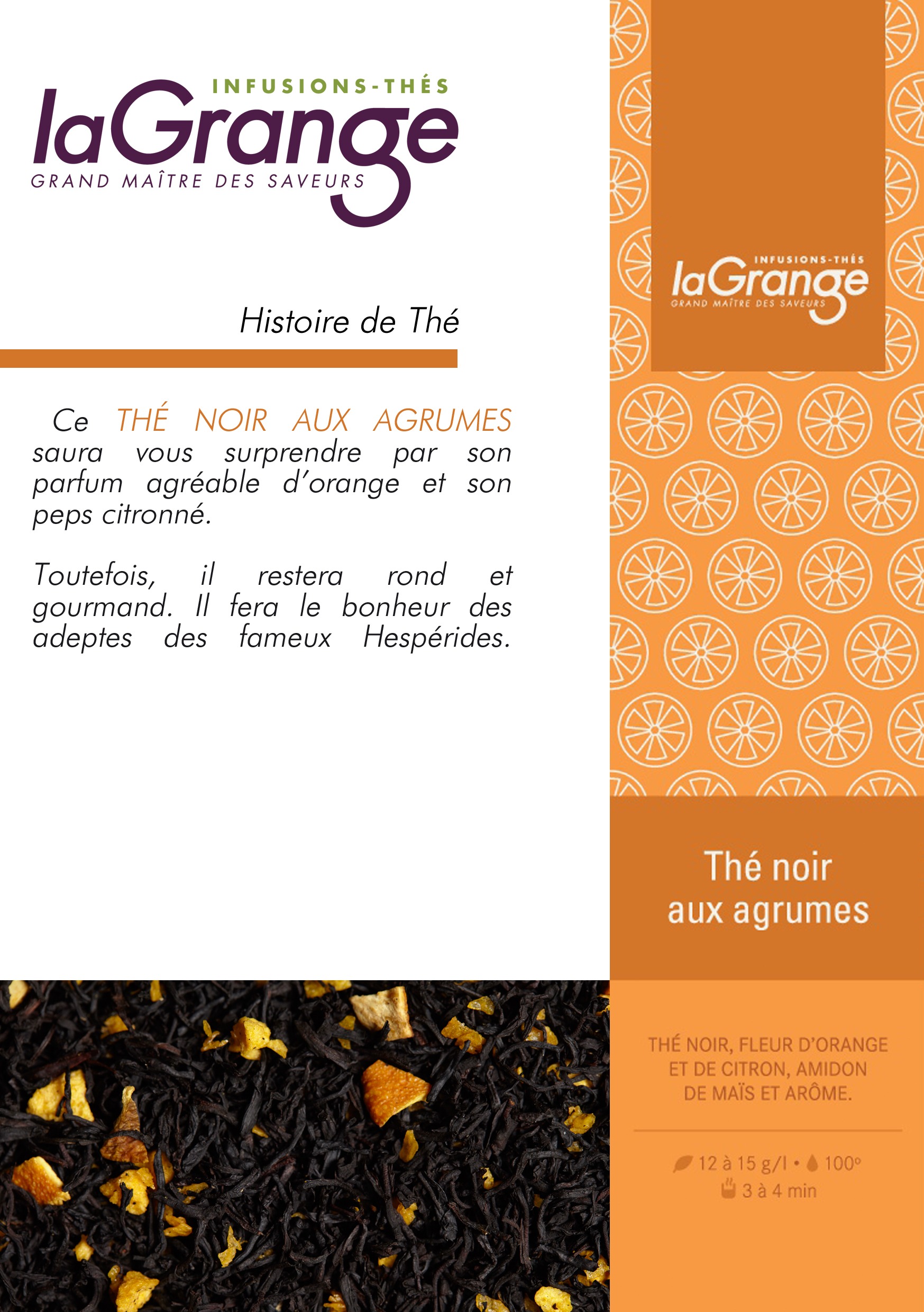 Thé Noir aux Agrumes - 100g