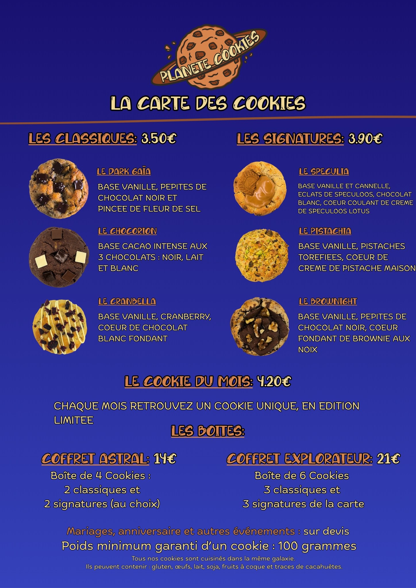 Carte des cookies