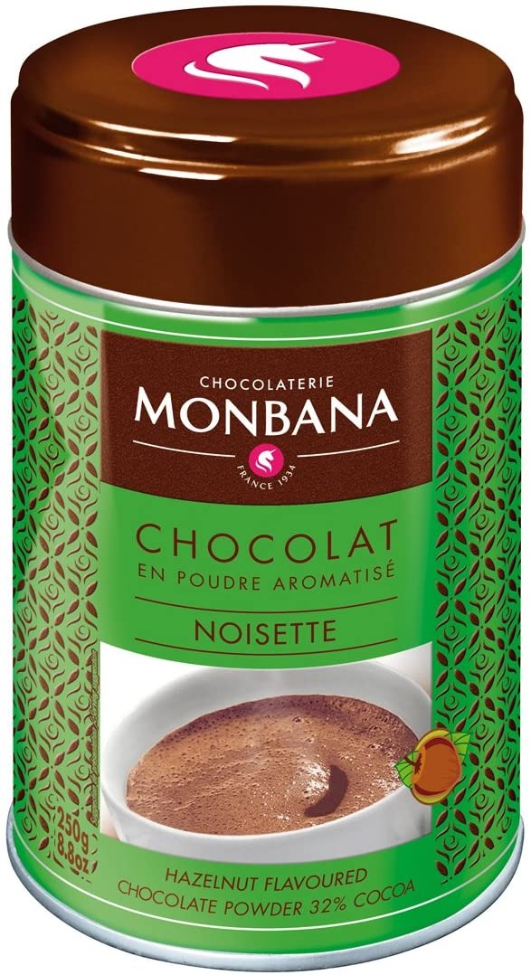 Chocolat en poudre aromatisé Noisette Monbana - 250 g